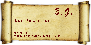 Baán Georgina névjegykártya